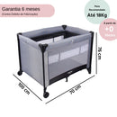 Berço Portátil Sleep até 15Kgs Voyage- Cinza