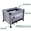Berço Portátil Sleep até 15Kgs Voyage- Cinza