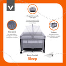 Berço Portátil Sleep até 15Kgs Voyage- Cinza