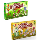 2 Jogos Educativos - Jogo da Memória Animais Inglês e Portugues 24 peças + Jogo da Memória Sílabas 24 peças IOB Brinquedos