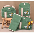 kit bolsa maternidade tema safari com mochila e trocador