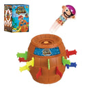 Kit 2 Brinquedos Jogo Crocodilo Jacaré Morde Dedo e Pula Pirata Barril