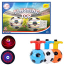 Pião Bola Musical Luminoso Com Luz e Som Lançador Automatico em Formato de Bola