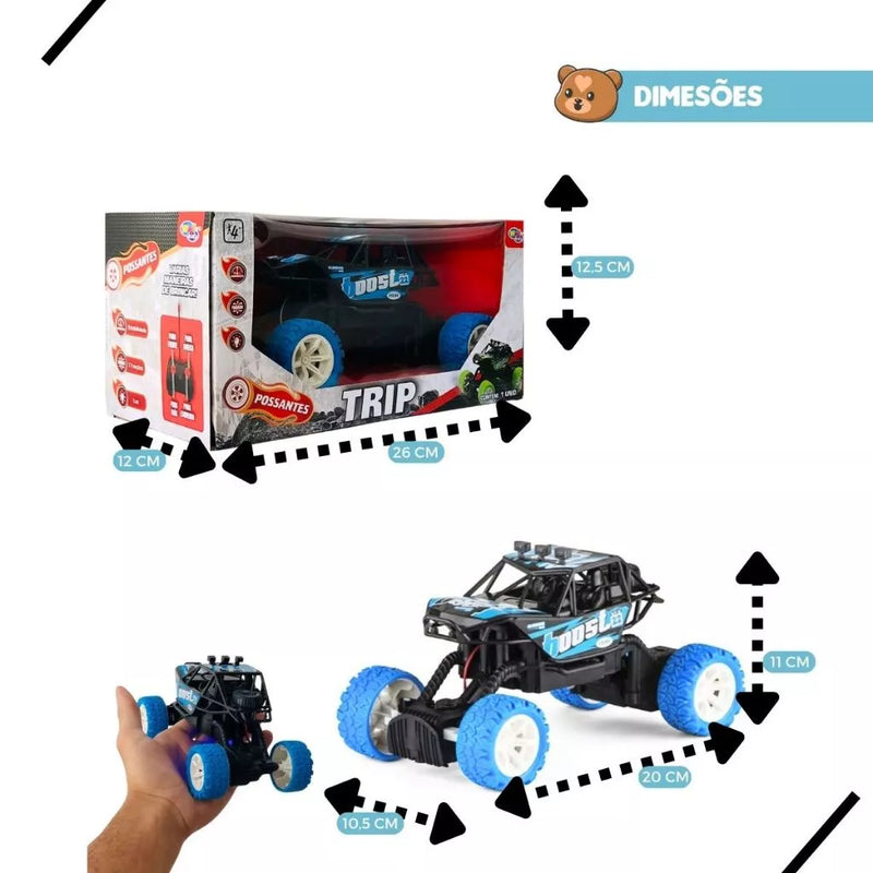 Brinquedo Carrinho Controle Remoto Pickup 4x4 Off Road