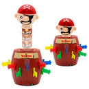 Kit 2 Brinquedos Jogo Crocodilo Jacaré Morde Dedo e Pula Pirata Barril