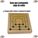 Jogos de Mesa 5x1 Xadrez, Dama, Ludo, Trilha, Jogo da Velha Educativos Jogos Classicos Zaramela
