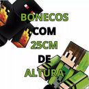 Kit Bonecos Minecraft Athos E Cadres Youtubers 25cm 2un