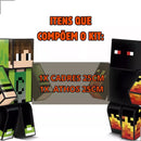 Kit Bonecos Minecraft Athos E Cadres Youtubers 25cm 2un