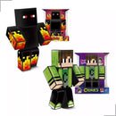 Kit Bonecos Minecraft Athos E Cadres Youtubers 25cm 2un