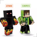 Kit Bonecos Minecraft Athos E Cadres Youtubers 25cm 2un