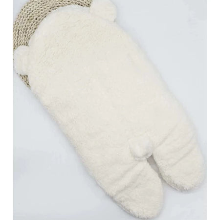 Saco de Dormir Bebe Ursinho com Sherpa Inverno Menina e Menino Charutinho Enrolar o Bebe