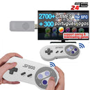Videogame retrô SF900 Super Nintendo 5000 Game + 2 controles sem fio para videogame de 8 bits