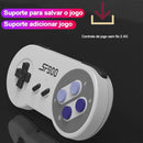 Videogame retrô SF900 Super Nintendo 5000 Game + 2 controles sem fio para videogame de 8 bits