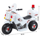 Moto Motinha Elétrica Infantil Com Som, Luz, Sirene de Polícia e Baú Zippy Toys