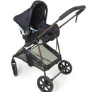 KIT Carrinho De Bebê + Bebê Conforto Passeio Napoli Moisés Travel System Preto Cobre Galzerano